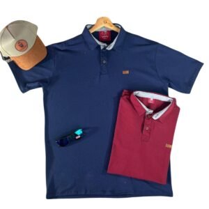 Camisas tipo polo PLUS azul oscuro