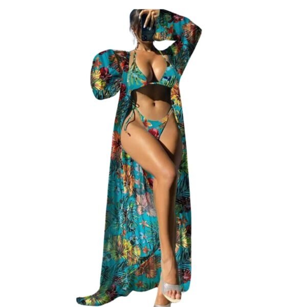 Set 3 piezas kimono azul