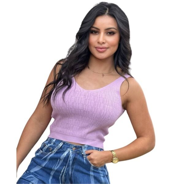Blusa básica en hilo fino estilo texturizado - Image 5